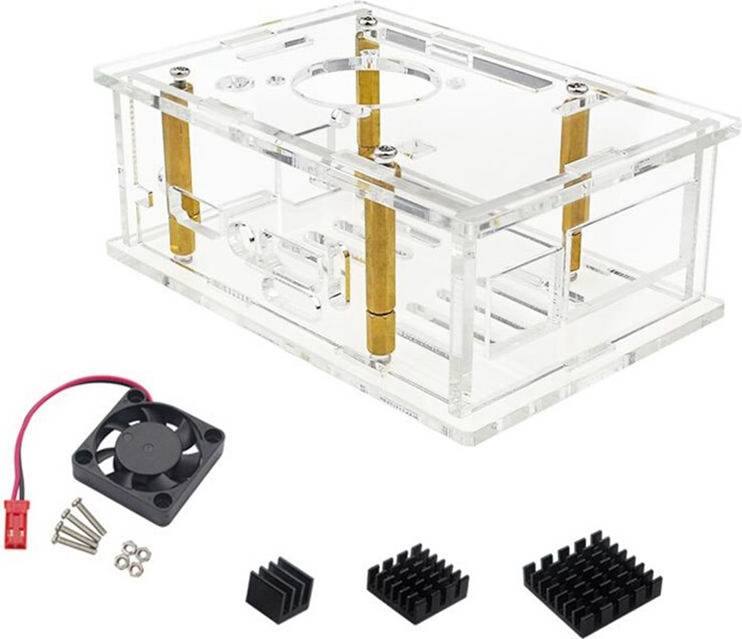Orange pi 5 Orange Pi 5 Max Transparent Acrylic Shell Fan