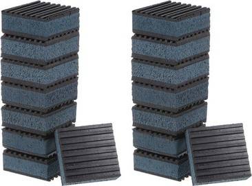 16pcs Ribbed Anti-Vibration Isolation Rubber Pads