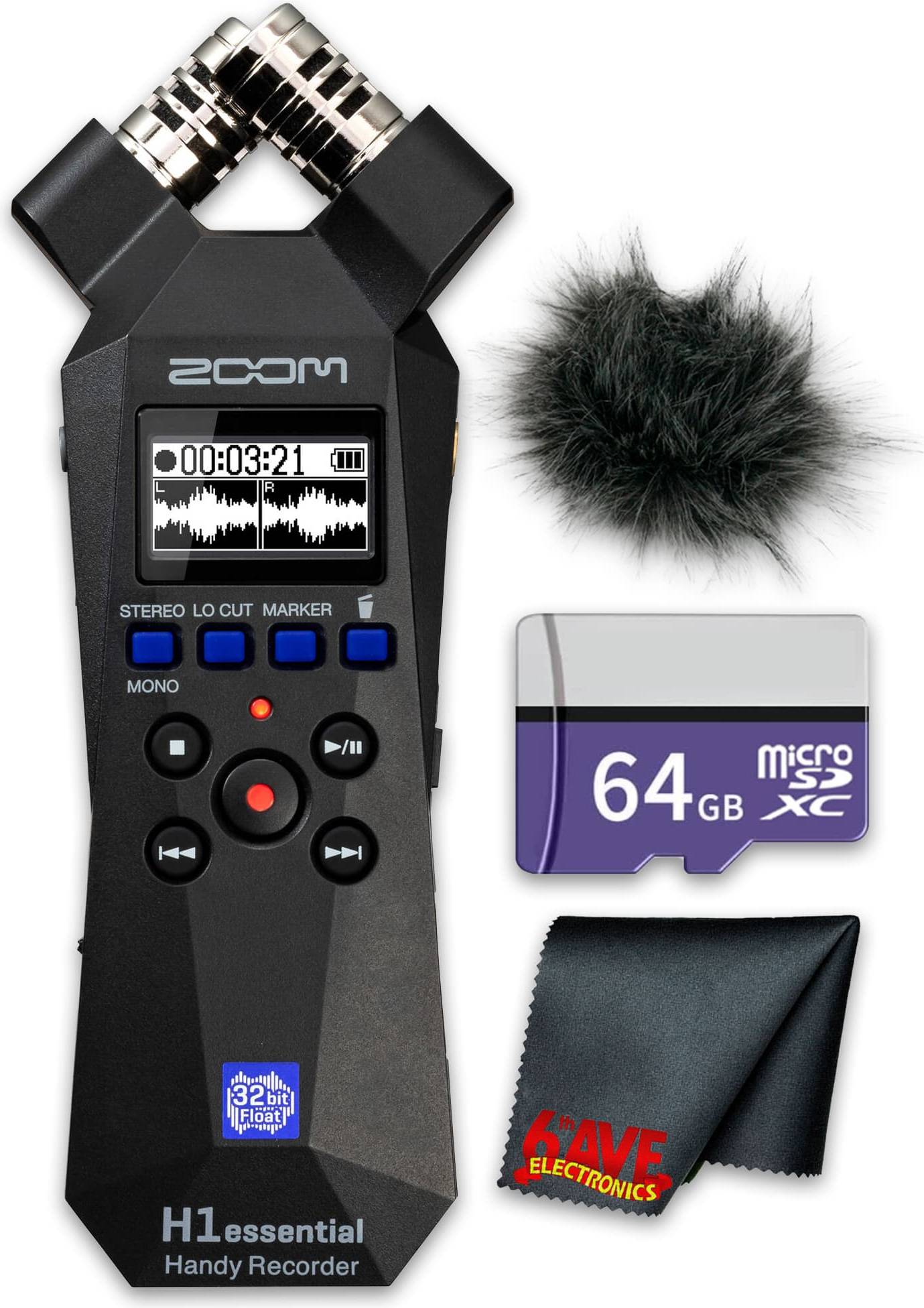 Zoom audio recorder Zoom H1essential 2-Track 32Bit Float Audio Recorder Bundle