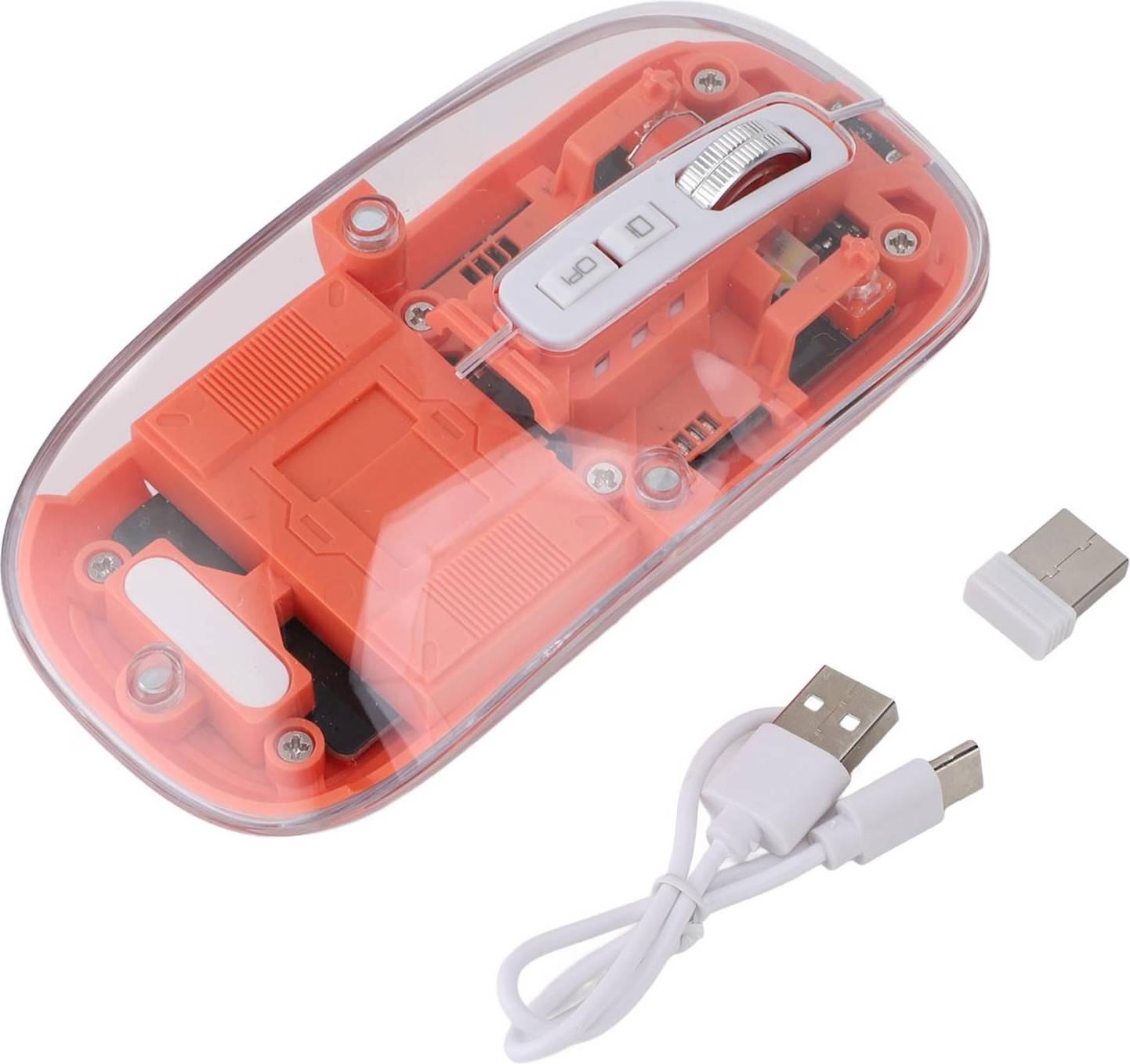 Transparente Computermaus 2.4 G BT1 BT2 Tri-Mode