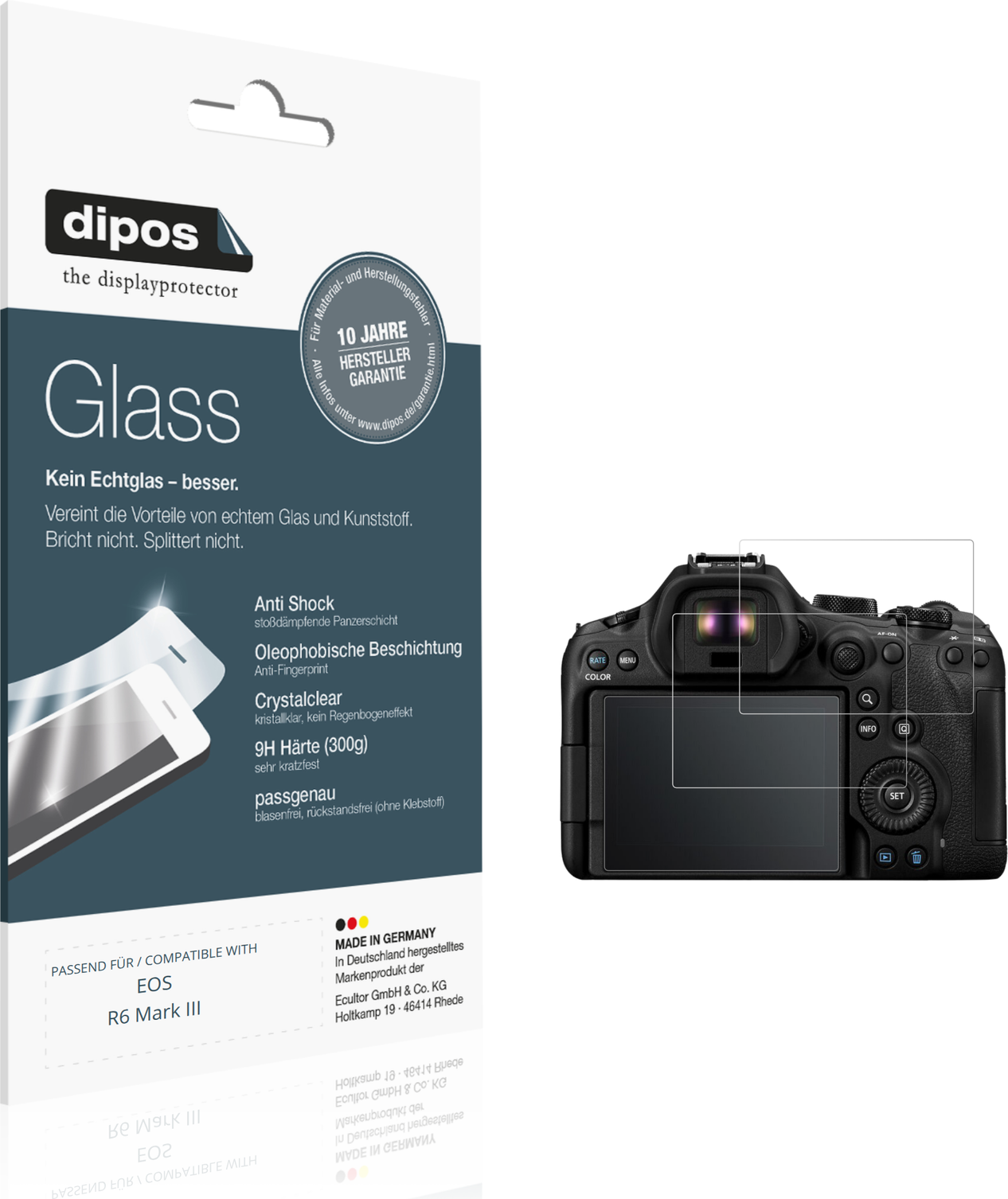 Dipos Screen Protector For Eos R6 Mark III Flexible Glass