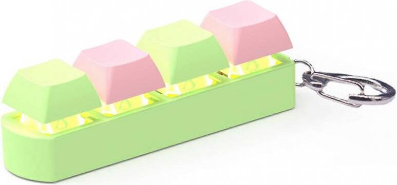 Green Powder Keyboard Fingertip Toy Keychain
