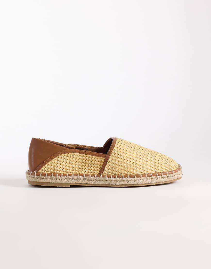 ASOS DESIGN Beige Espadrillos Dra På Modell Raffia