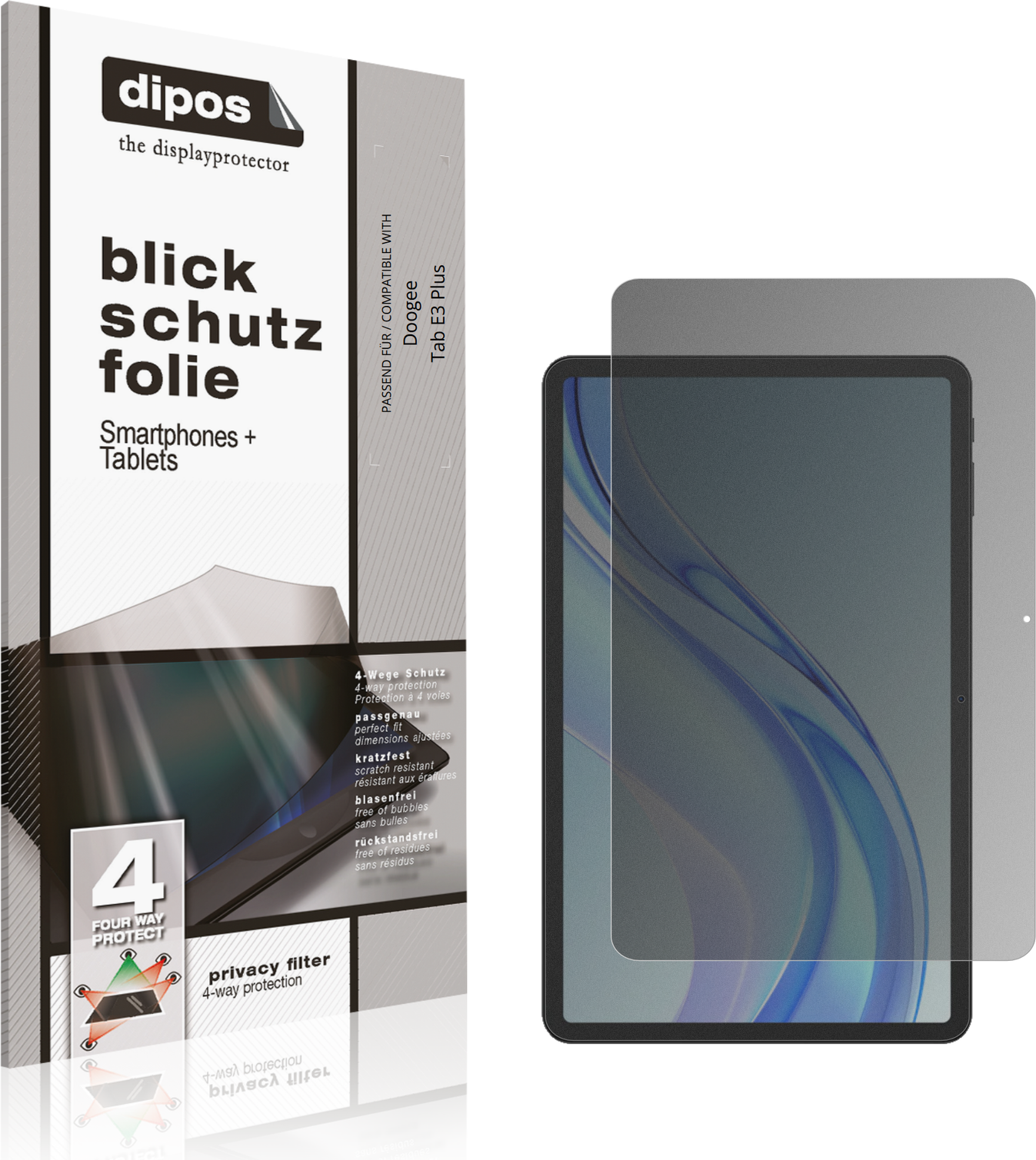 Dipos Doogee Tab E3 Plus Privacy Filter Screen Protector