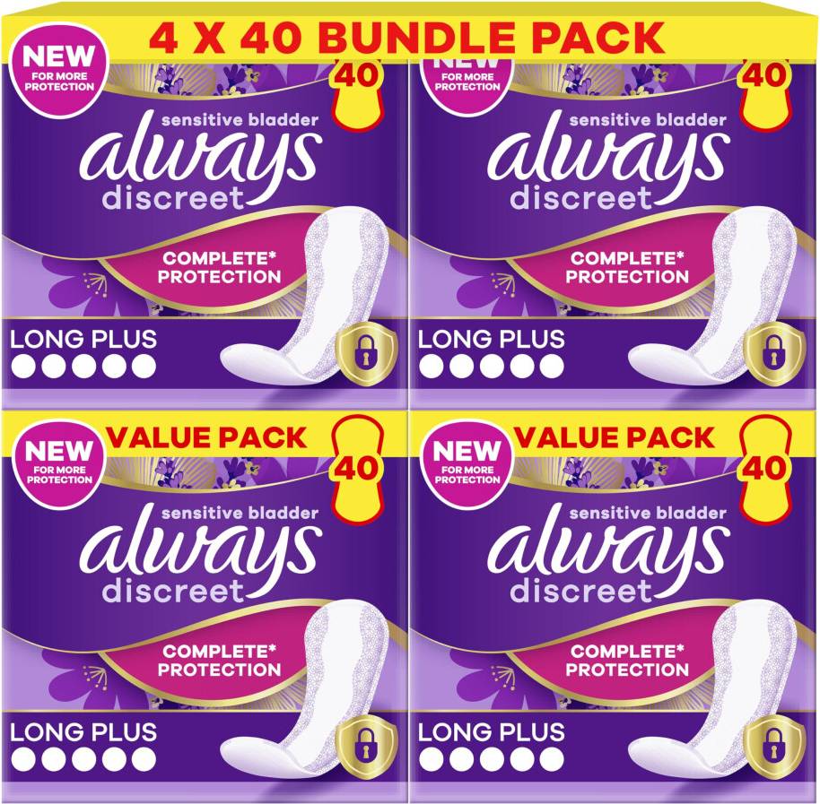 Always Discreet Plus Incontinence Liners Pack 160