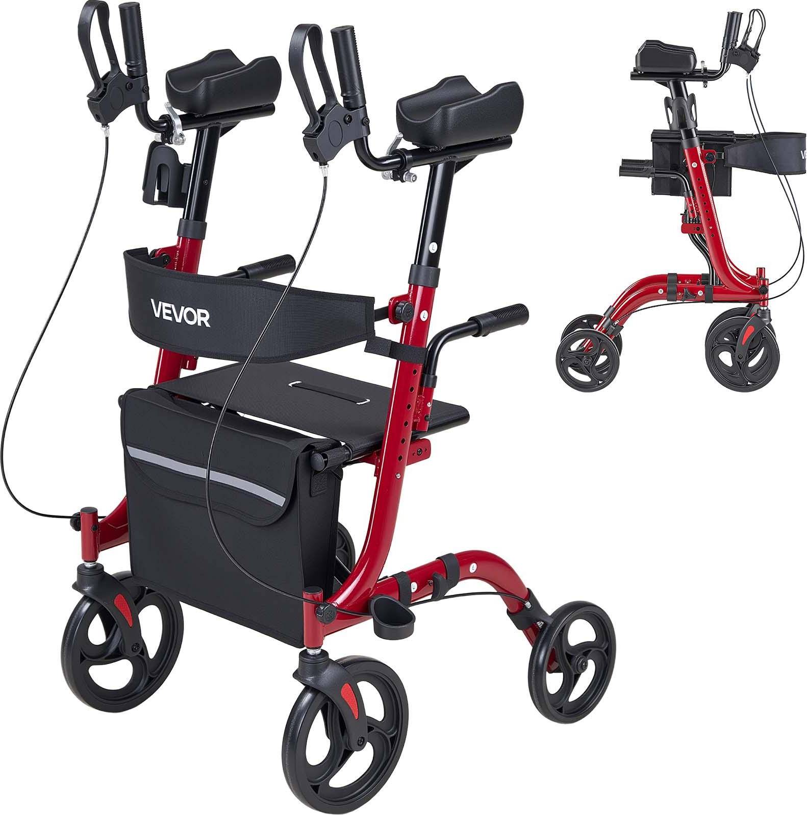 Rollator VEVOR Foldbar Rullende Rollator Med Sæde