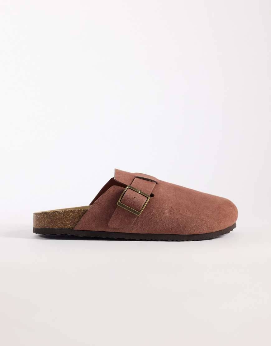 ASOS DESIGN Bruna Mulesandaler Mocka Korksula - Rosa