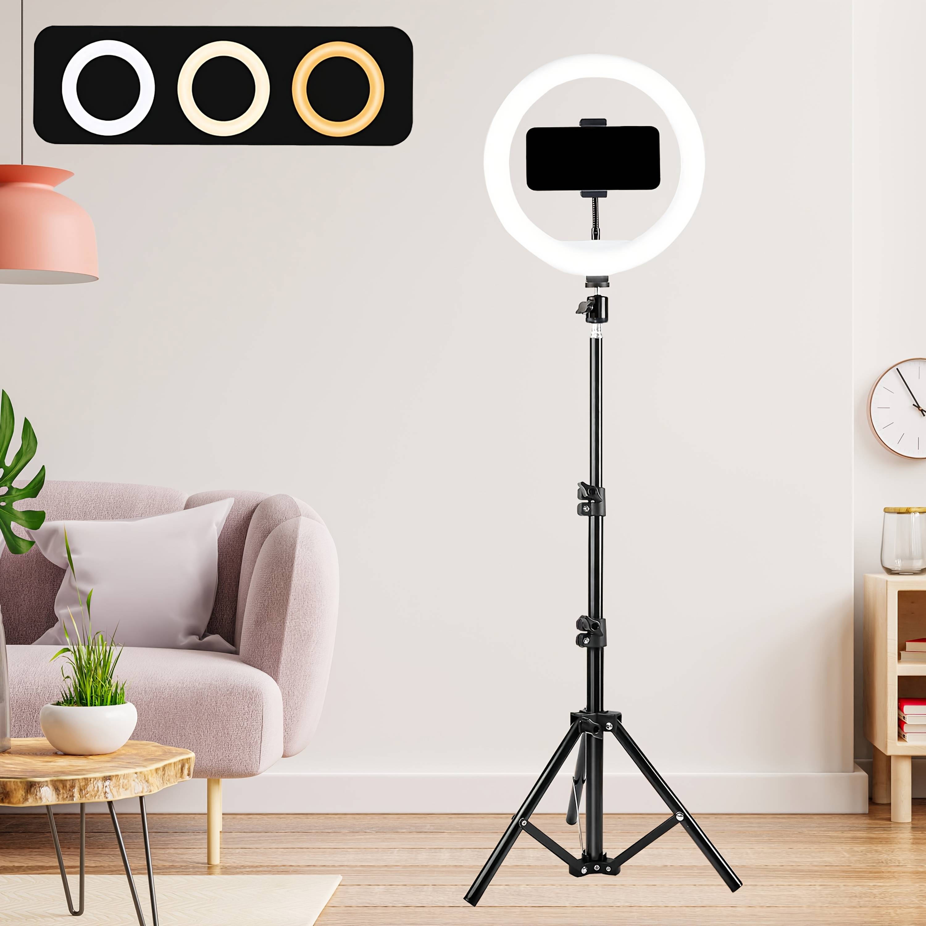 10-Inch Round Fill Light With 43-Inch High Tripod