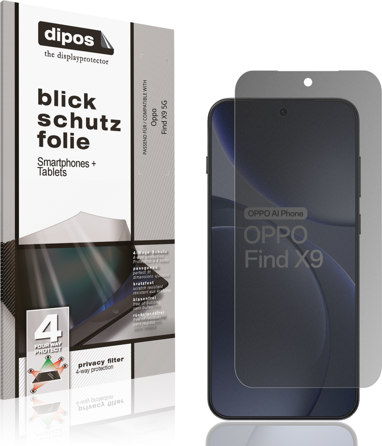 Dipos Screen Protector For Oppo Find X9 5G Privacy Filter
