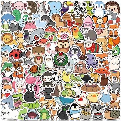 Shein 100pcs Cartoon Animals Sticker