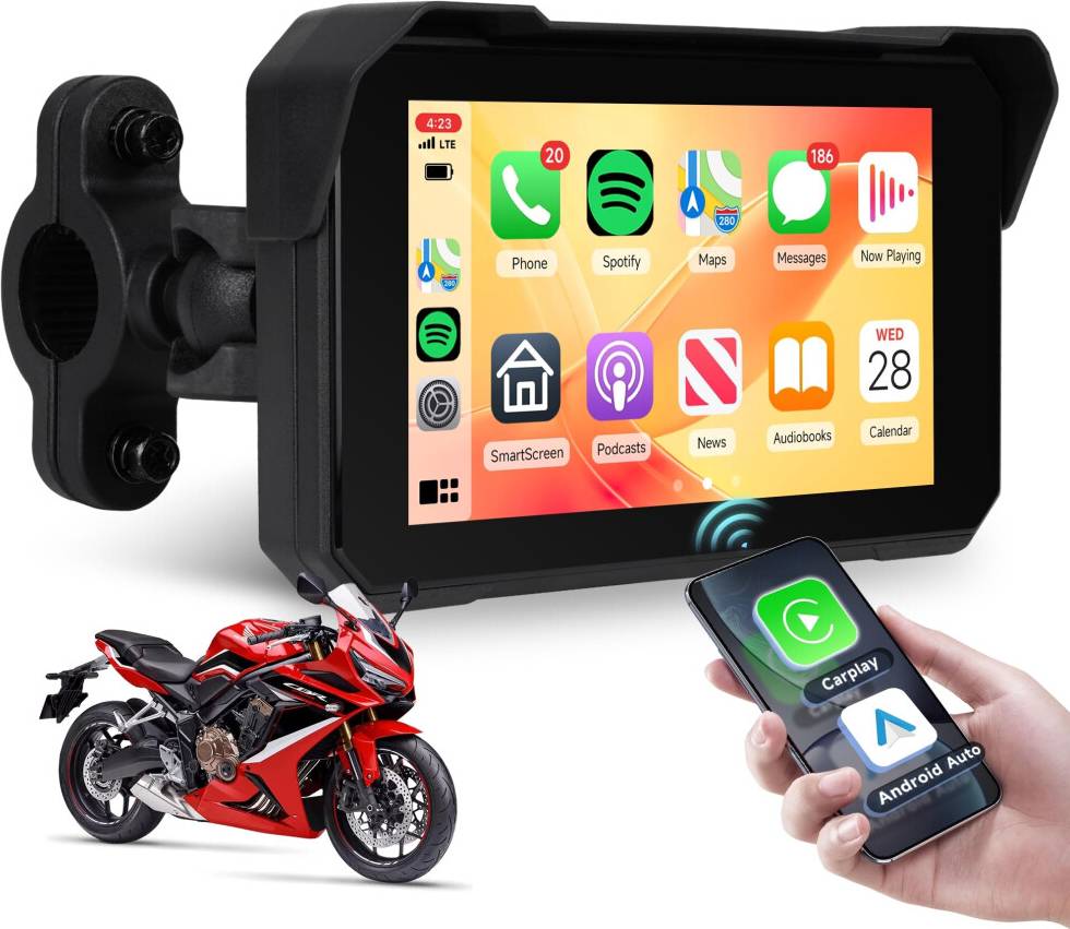 Rimoody 5 Inch Motorcycle Carplay Android Auto