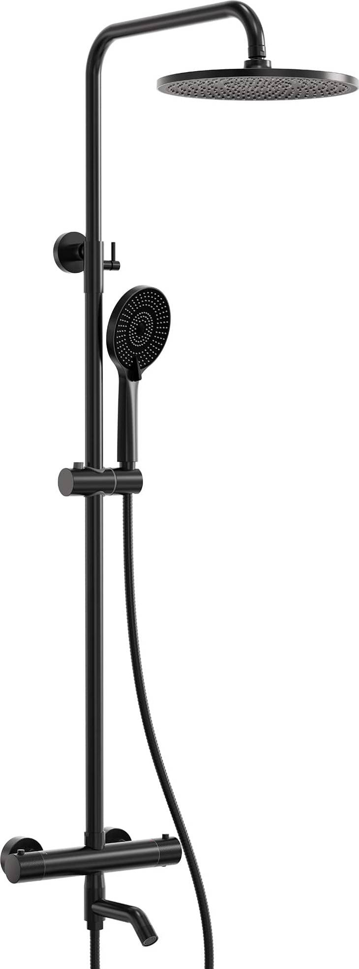 Everstein Everstein Matte Black Thermostatic Shower System