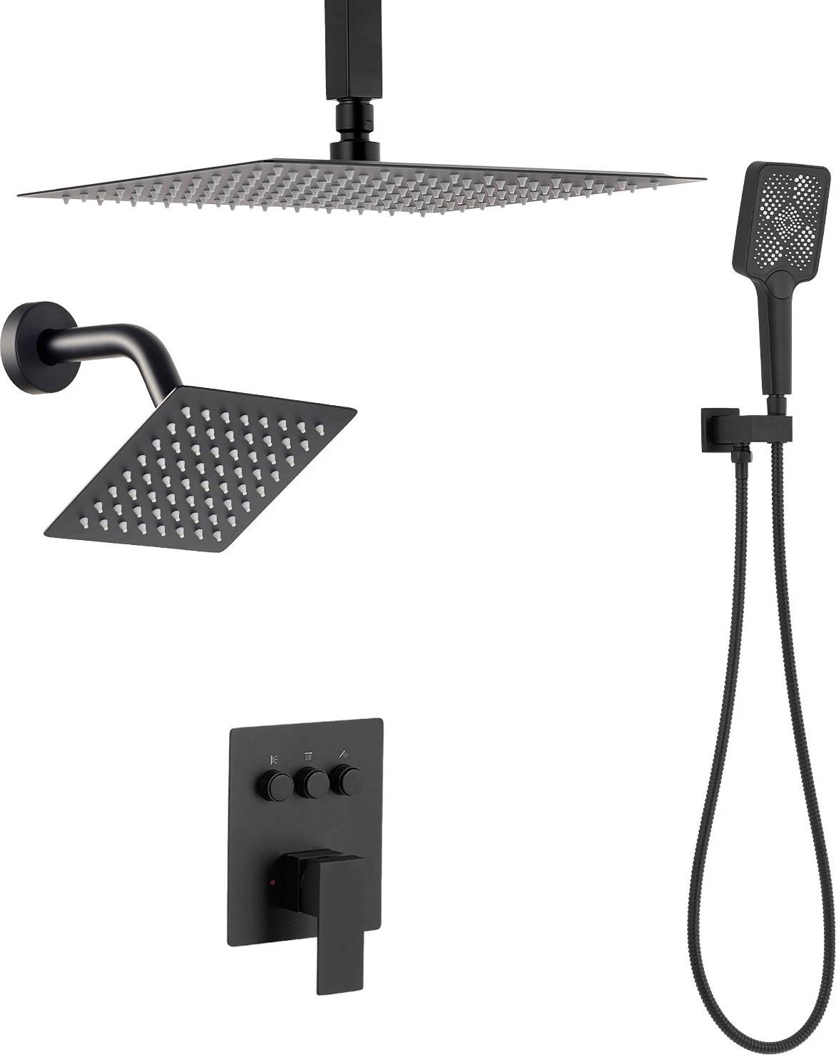 Shower faucet set VEVOR Shower Faucet Set 12 Inch Ceiling Mount