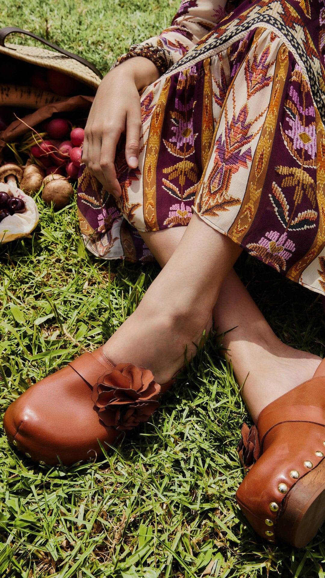Farm Rio Flower Clog - Brown