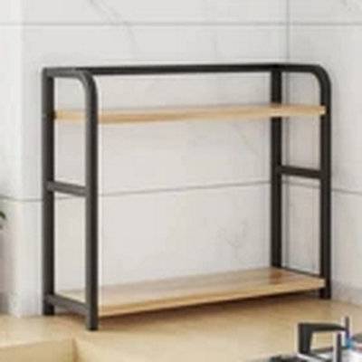B&Q 2 Tier Wooden Spice Rack Kitchen Storage Shelf