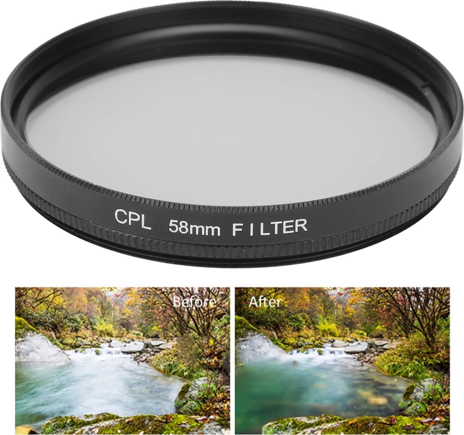 Junestar CPL Lens Filter DSLR Camera