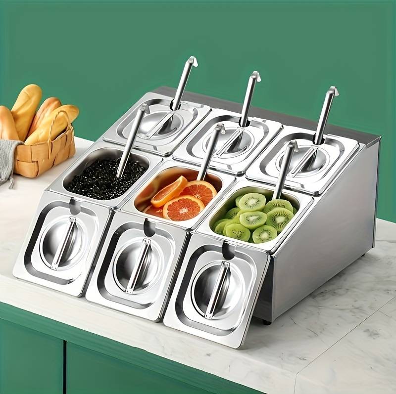 Temu Stainless Steel Spice Rack With Lid And Spoon