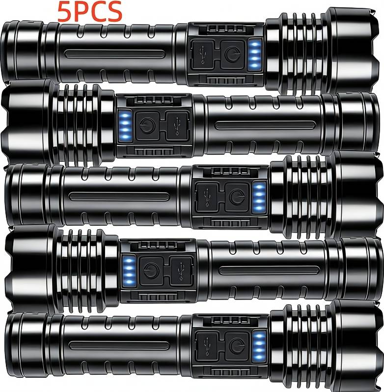 Rechargeable led flashlight Temu 5pcs Rechargeable Led Mini Flashlight Usb Cable