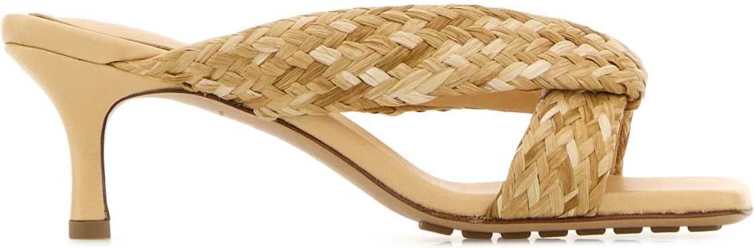 Bottega Veneta Riva Mule Nylon Raffia - Beige
