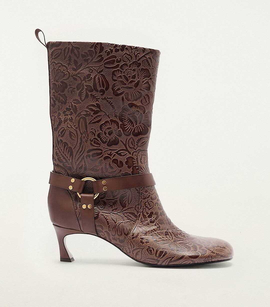 Farm Rio Harness Embossed Boot - Walnut
