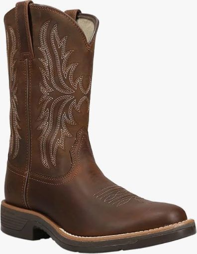 Ariat Ridgeback Round Toe Western Boots - Distressed Tan