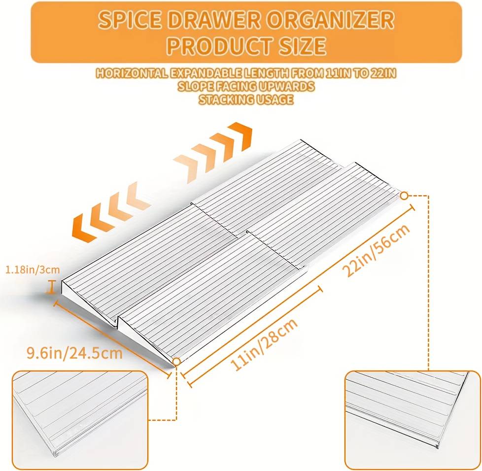 Temu Kitchen Drawer Spice Storage
