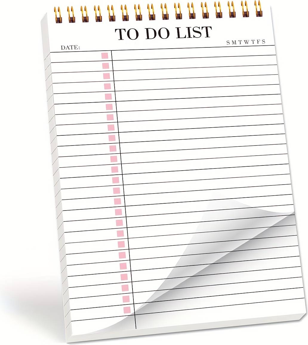 Temu Undated Daily Checklist Planner Notepad 52 Sheets