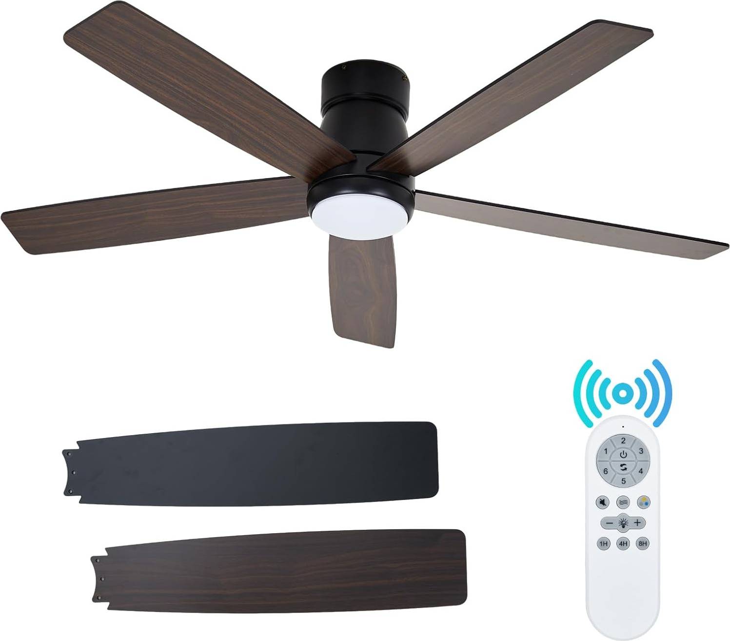 Modern ceiling fans IDEALHOUSE Modern Ceiling Fan Dimmable LED Light