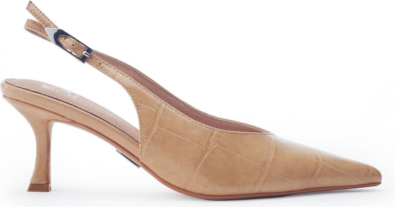 Moda In Pelle Natural Gallia Pointed Toe Slingback Shoes