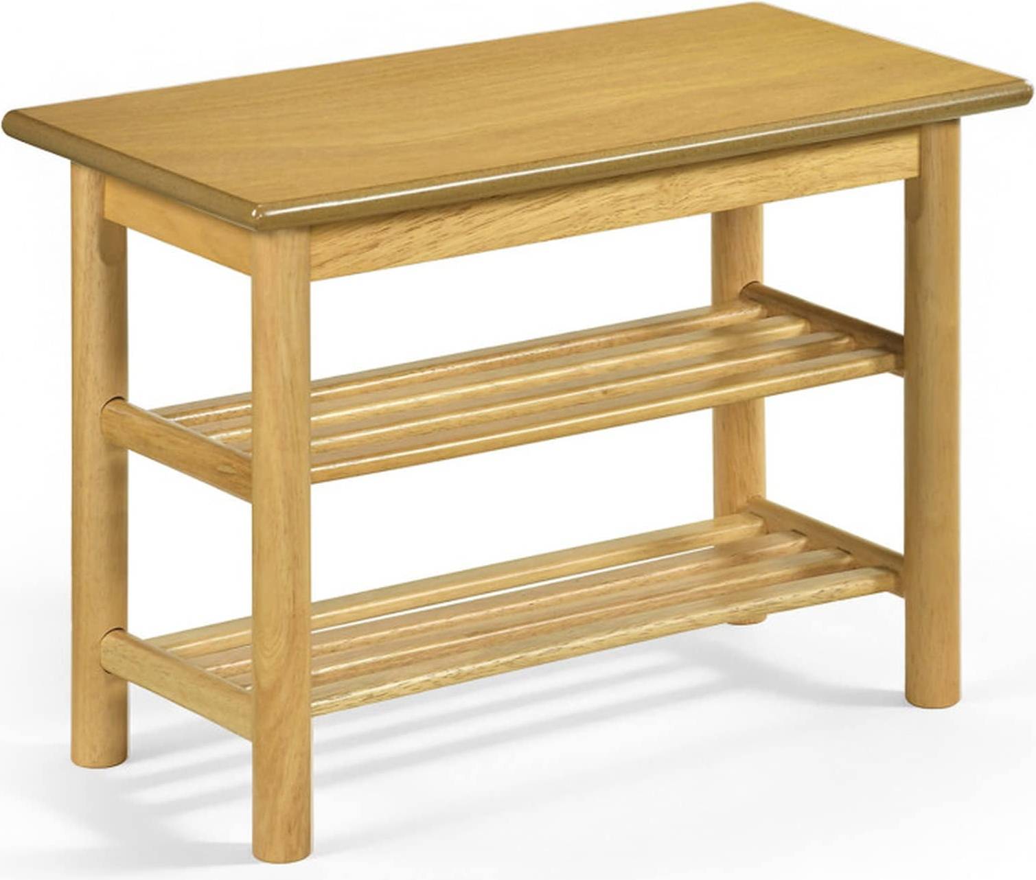 3 tier shoe bench Sugift 3-Tier Bench Shoe Rack 24x17"