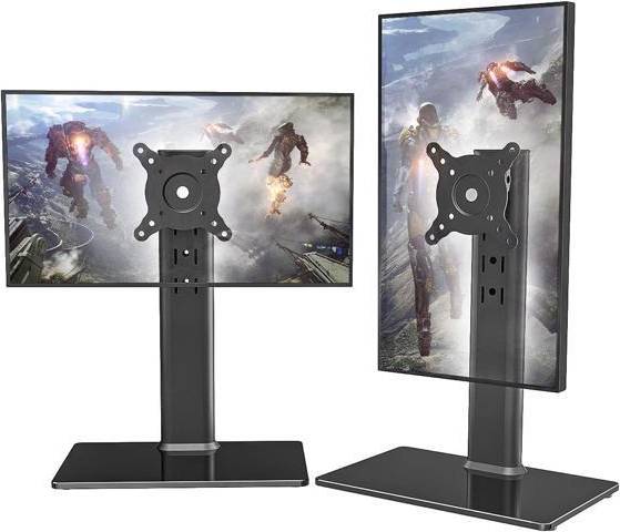 Computer monitor riser Piskekat 2 Pack Single LCD Computer Monitor Desk Stand Riser