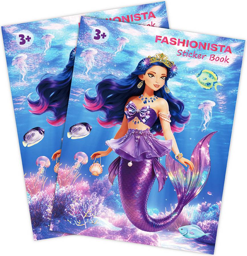 Temu Mermaid Fun Coloring Sticker Set