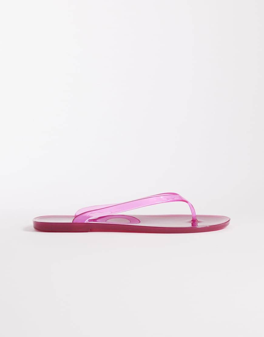 Foxton Jelly Flip Flops - Raspberry Red