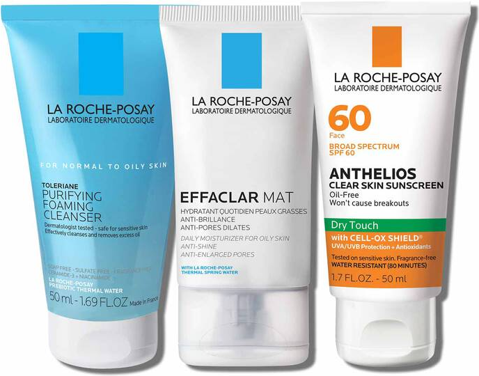 La Roche-Posay Skin Care Routine for Oily Skin Travel Set