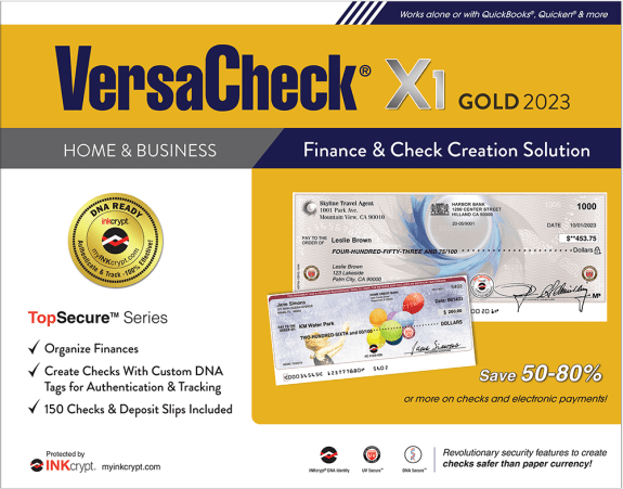 VersaCheck X1 INKcrypt Gold Software