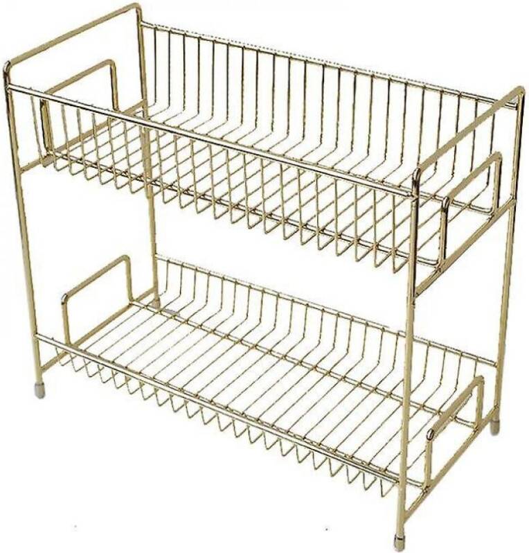 HKHBJS 2 Layers Metal Cosmetics Storage Rack