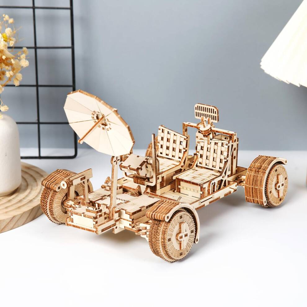 3D Wooden Puzzle Lunar Rover Model Kit