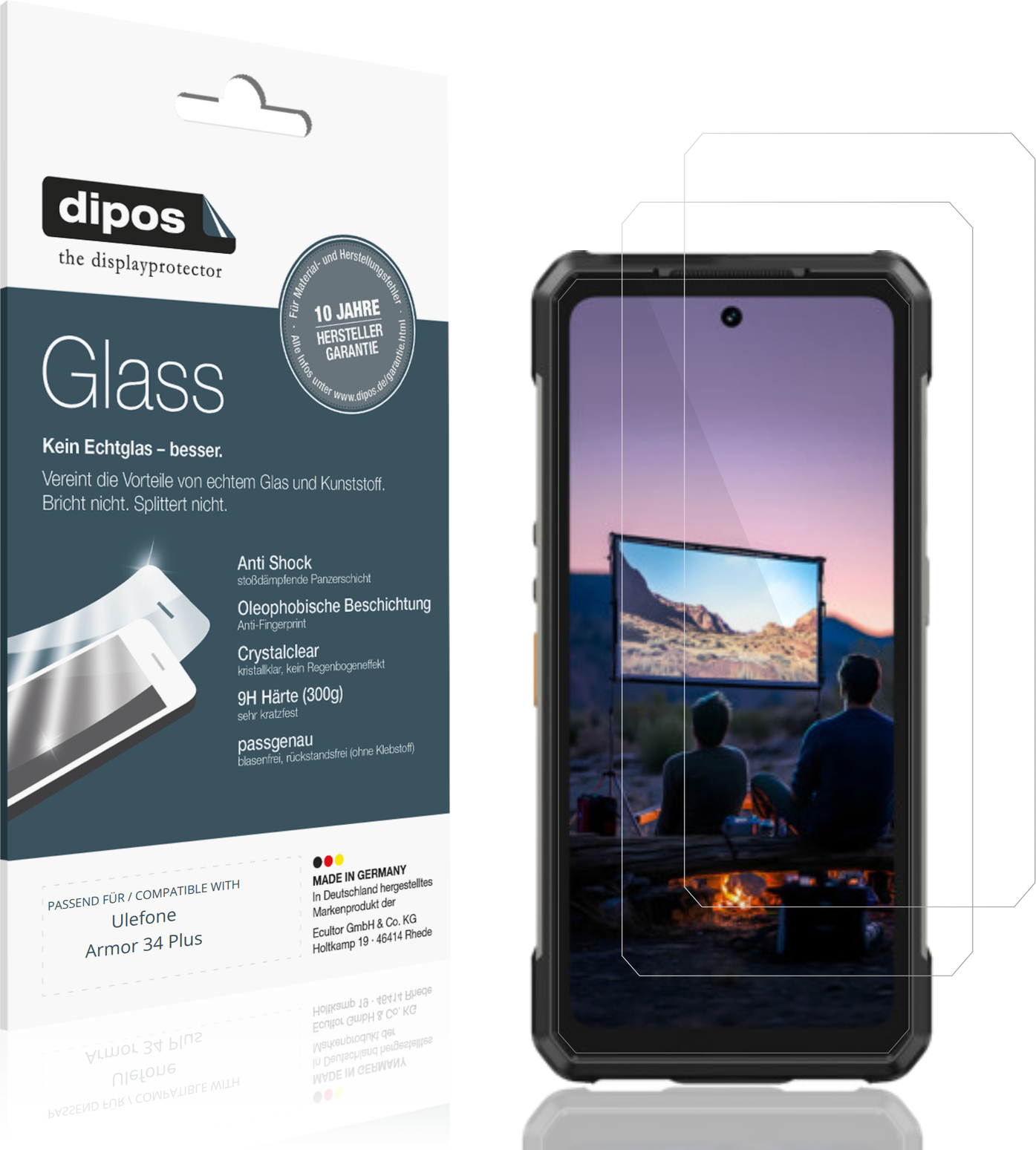 Dipos Screen Protector For Ulefone Armor 34 Plus