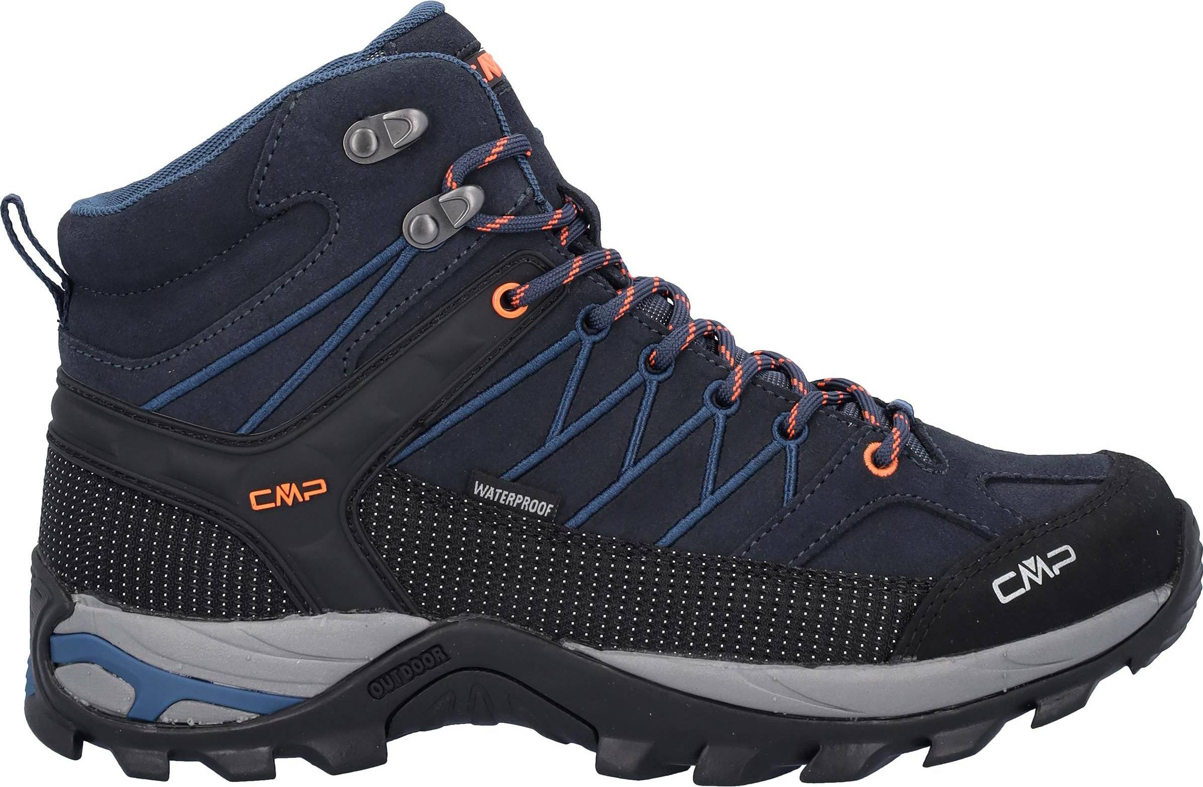 CMP Rigel Mid Trekking Shoes Wp - Blue-Flash Orange