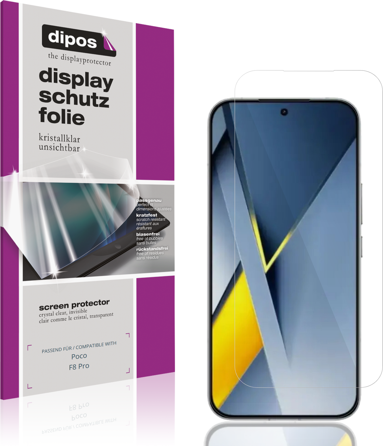 Dipos Screen Protector For Poco F8 Pro Crystal Clear 4x