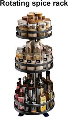 B&Q 3 Tier 360 Rotating Spice Rack Organizer