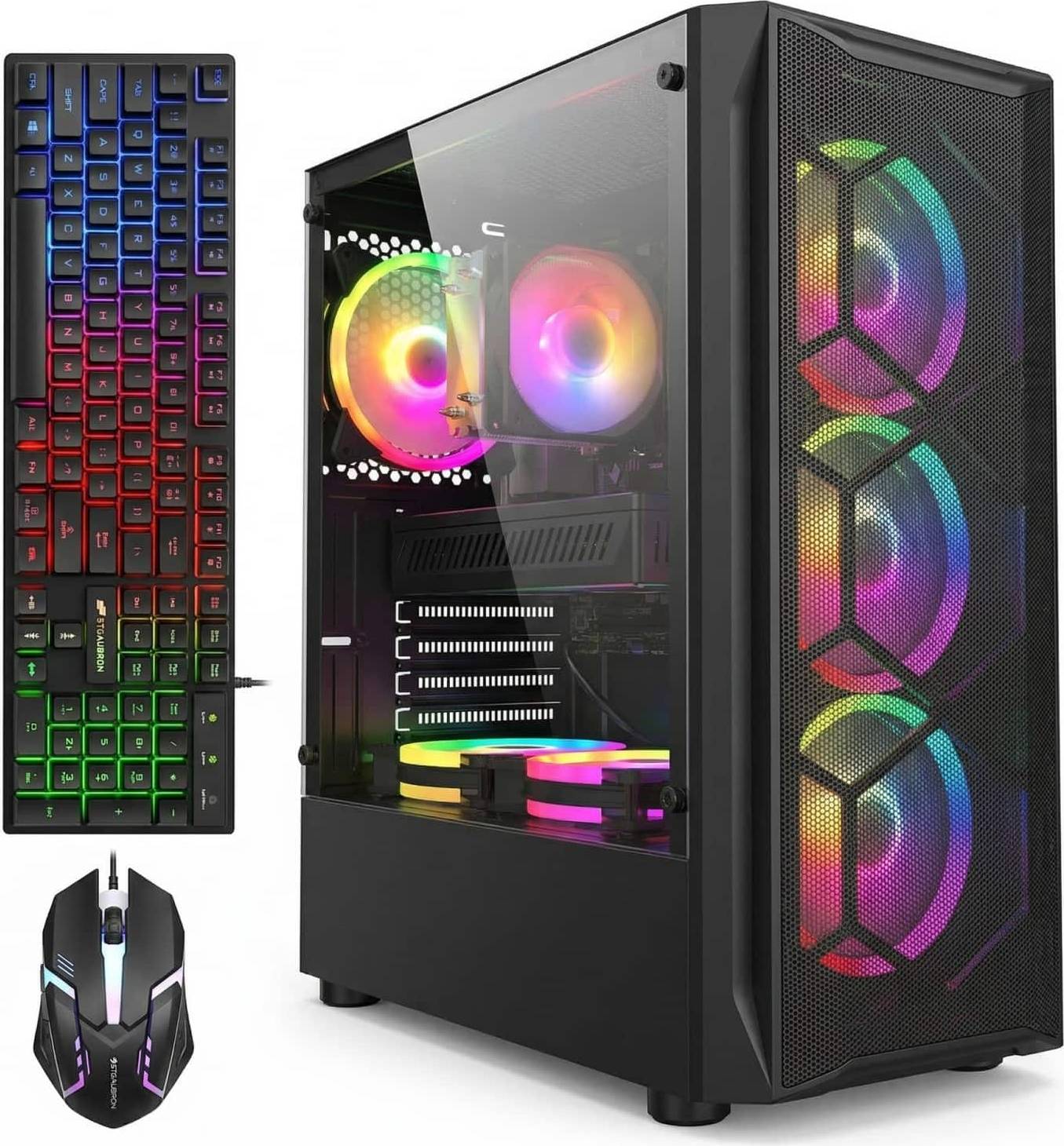 Intel core i7 STGAubron Gaming Desktop PC Intel Core i7 Radeon RX580 8G 16G RAM 1TB SSD