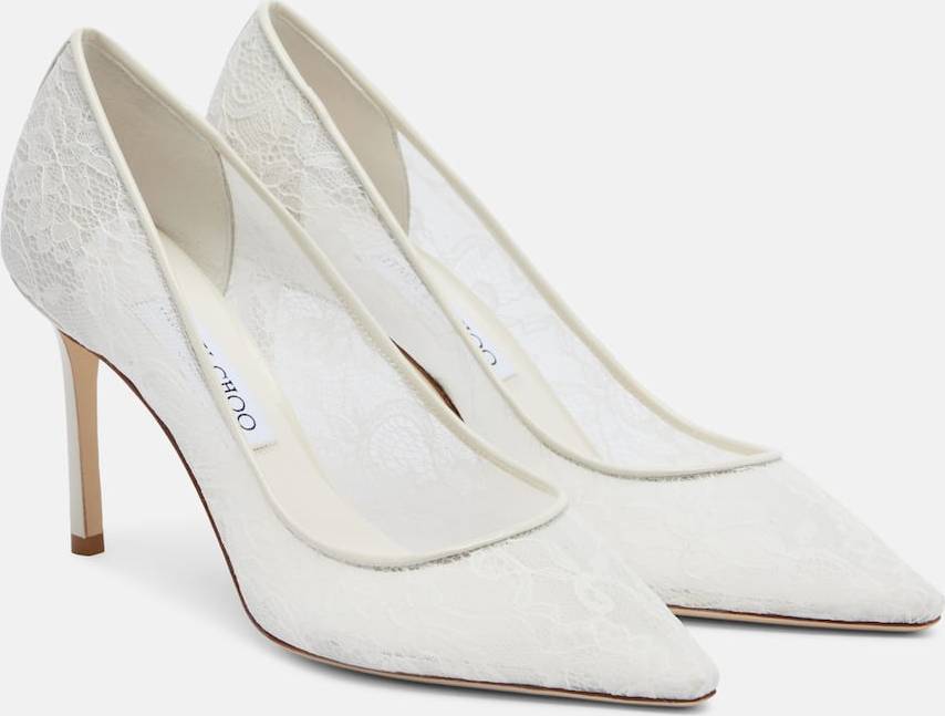 Jimmy Choo Romy 85 Lace Pumps