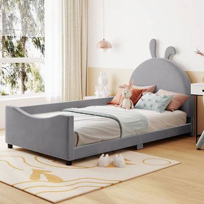 Upholstered Daybed With Rabbit Ear Headboard