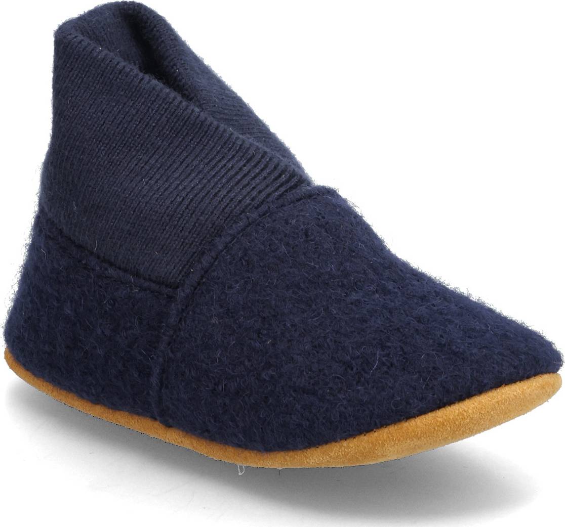 En Fant Wool Slippers W Rib - Navy