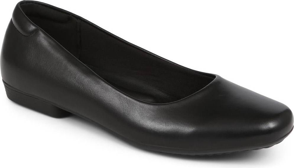 Pavers Rounded-Toe Ballet Flats - Black
