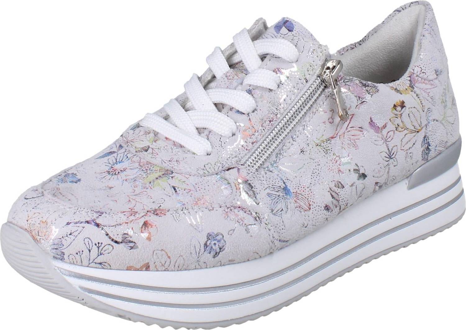 Remonte Patterned Trainers With Side Zip - Multi