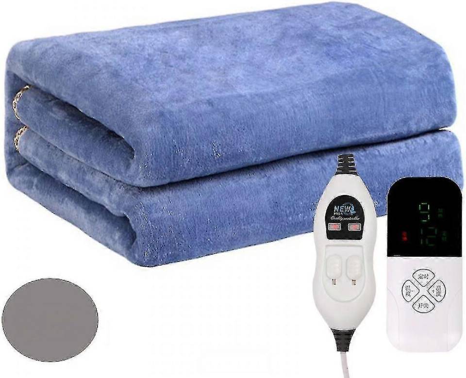 Electric blanket fleece throw Kikidex Heated Electric Throw Soft Ribbed Fleece