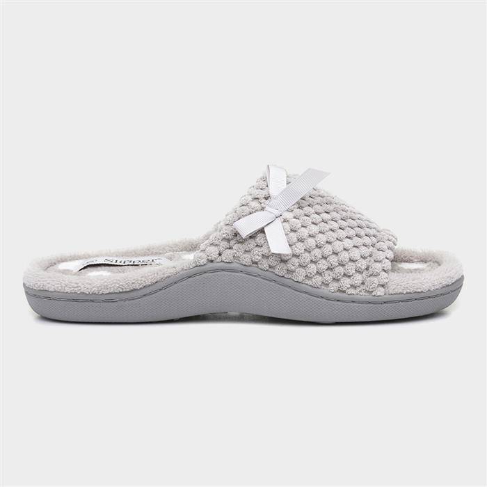 Open Toe Slipper - Grey