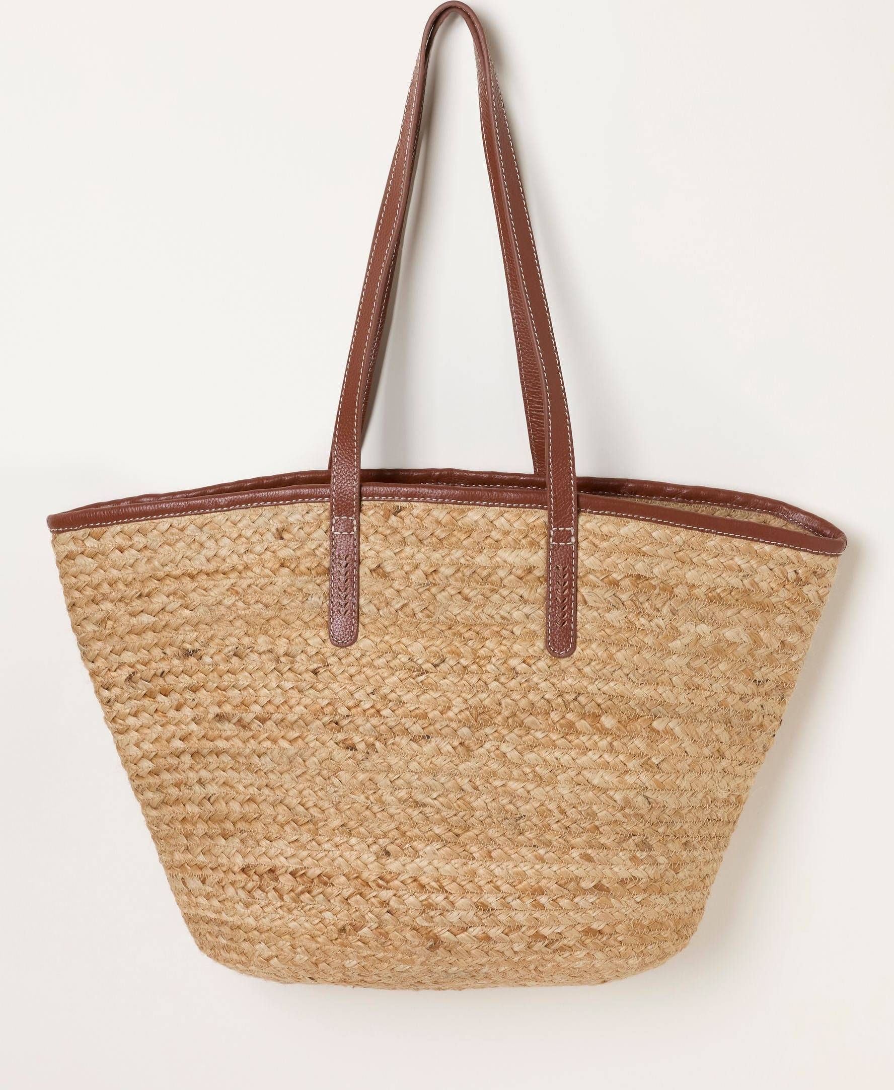 Fatface Natural Raffia Tote Bag